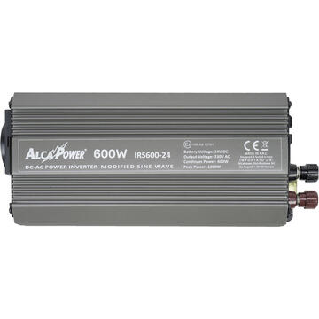 Invertor de tensiune AlcaPower by President 600W 24V-230V, sinusoida modificata, port USB