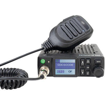Statie radio Pachet Statie radio CB PNI Escort HP 8900 ASQ, 12-24V + Antena CB PNI ML70, 70 cm cu baza magnetica 145 mm inclusa