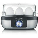 Fierbatoare oua Severin EK 3163, Fierbator oua, Argint, 270W, capacitate 3 oua, functie de reglarea gradului de duritate a ouălor, 12 luni