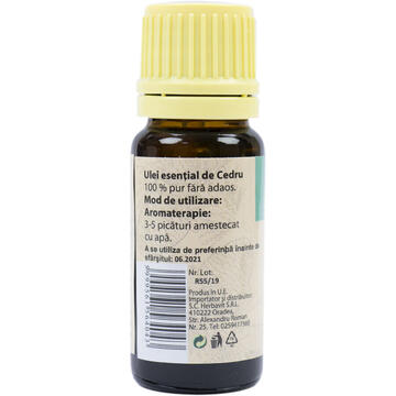Aparate aromaterapie si wellness PNI Ulei esential de Cedru (Juniperus mexicana) 100% pur fara adaos, 10 ml