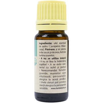 Aparate aromaterapie si wellness PNI Ulei esential de Cedru (Juniperus mexicana) 100% pur fara adaos, 10 ml