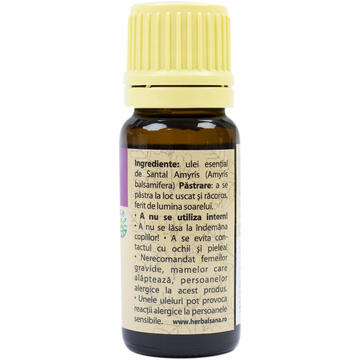 Aparate aromaterapie si wellness PNI Ulei esential de Santal Amyris (Amyris balsamifera) 100% pur fara adaos, 10 ml