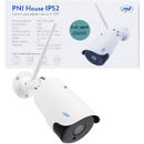 Camera de supraveghere Camera supraveghere video PNI House IP52 2MP 1080P wireless cu IP, stand-alone, de exterior si interior si slot microSD, mod noapte