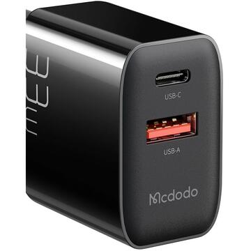 Incarcator de retea Mcdodo Dual USB PD+QC 33W Black