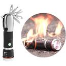 Lanterna multifunctionala MediaShop Panta Safe Guard 3579, 6 accesorii, Maner cauciucat, Incarcare USB, Negru-Argintiu