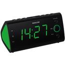 Radio cu ceas FM SRC 170 Sencor, display 1.2 inch, alarma duala, temperatura interioata, negru/verde