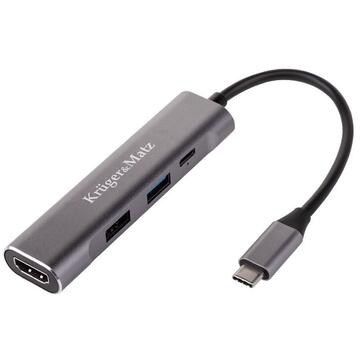 Kruger Matz HUB USB TIP C HDMI/USB3.0/USB 2.0/TIP C
