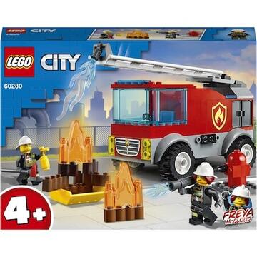 LEGO City - Camion de pompieri cu scara 60280, 88 piese
