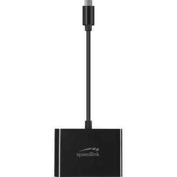 SpeedLink SL-180027-BK interface hub USB 3.2 Gen 1 (3.1 Gen 1) Type-C 5000 Mbit/s Black