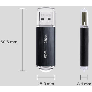 Memorie USB Silicon Power Blaze B02, 256GB, USB 3.0, Black