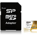 Card memorie Silicon Power Superior Pro 512GB, Class 10, UHS-I U3, V30, A1 + Adaptor SD