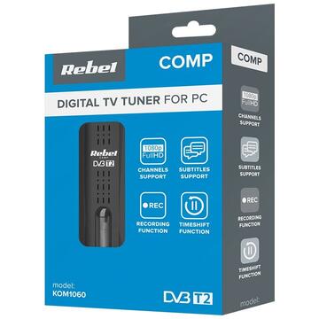 TUNER USB DVB-T2 H.265 REBEL