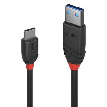 Cablu Lindy 0.5m USB 3.2 Type A to C Bla
