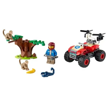 LEGO City - ATV de salvare a animalelor salbatice 60300, 74 piese