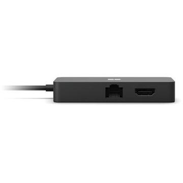 Microsoft USB-C Travel Hub USB 3.2 Gen 2 (3.1 Gen 2) Type-C 10000 Mbit/s Black