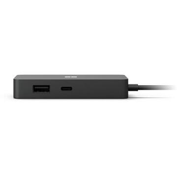 Microsoft USB-C Travel Hub USB 3.2 Gen 2 (3.1 Gen 2) Type-C 10000 Mbit/s Black