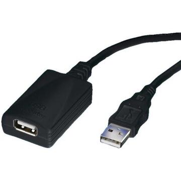 ROLINE USB 2.0 Extension Cable, 1 Port, black 5 m