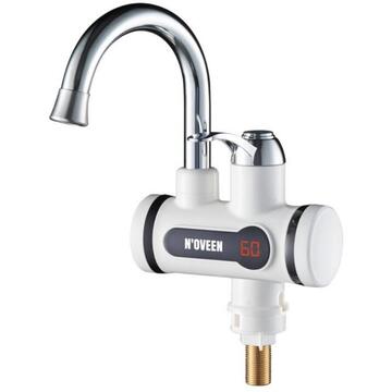 Robinet electric pentru incalzit apa Noveen Instant water heater, 3600 W, pe chiuveta, doua duze, IWH360 White
