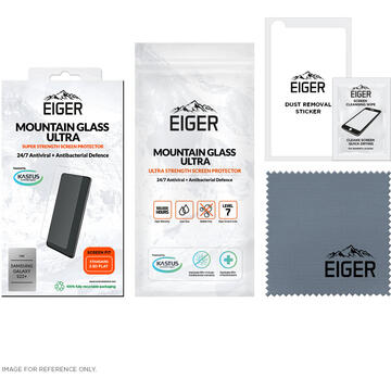 Eiger Folie Sticla 2.5D Mountain Glass Ultra Samsung Galaxy S22 Plus Clear (0.33mm, 9H, antimicrobian)