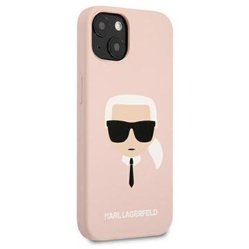 Husa Karl Lagerfeld Husa Silicon Karl's Head iPhone 13 Roz Deschis