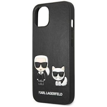 Husa Karl Lagerfeld Husa Ikonik Karl &amp; Choupette iPhone 13 Negru