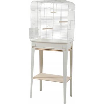 Custi, tarcuri si colivii ZOLUX Chic Loft S cage with bird stand - white