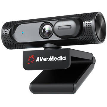 Camera web AverMedia Full HD, Microfon Stereo, USB 2.0, Negru