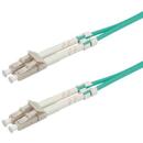 Value Fibre Optic Jumper Cable, 50/125µm, LC/LC, OM3, turquoise 20 m