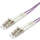 ROLINE Fibre Optic Jumper Cable, 50/125 µm, LC/LC, OM4, purple 15 m