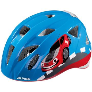 Bike helmet Alpina Ximo, blue with red car, 49-54