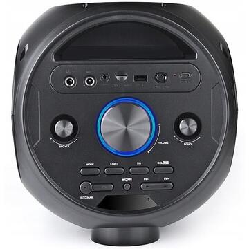Real-El X-787 Bluetooth Wireless Speaker with RGB Backlight, 80 W black