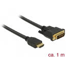 DeLOCK 85652 video cable adapter 1 m HDMI Type A (Standard) DVI Black