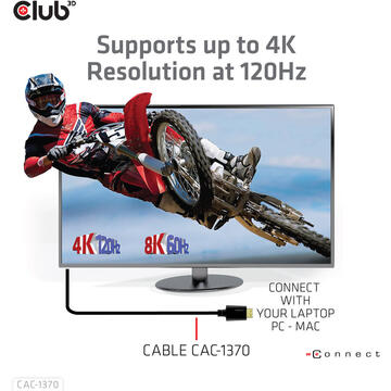 Club 3D CLUB3D Ultra High Speed HDMI 4K120Hz, 8K60Hz Certified Cable 48Gbps M/M 1.5 m/4.92 ft