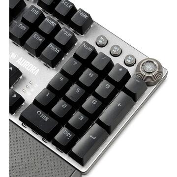 Tastatura iBOX Aurora K-3 IKGMK3 USB QWERTY Silver