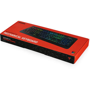 Tastatura Modecom K-MC-HAMMER2-U-BLUE-RGB Volcano Hammer 2 Negru