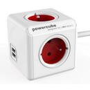 Prelungitor Allocacoc 2402RD/FREUPC power extension 1.5 m 4 AC outlet(s) Indoor Red,White