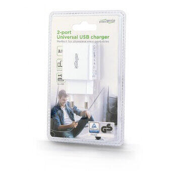 Incarcator de retea Energenie Gembird EG-U2C2A-03-W mobile device charger White Indoor