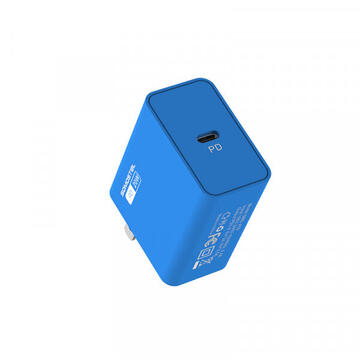 Incarcator de retea MAIN CHARGER 20W + CABLE TYP-C BLUE SOMOSTEL POWER DELIVERY SMS-A78 PD