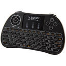 Tastatura SAVIO KW-01 Wireless keyboard, TV Box, Smart TV, consoles, PC QWERTY English Black