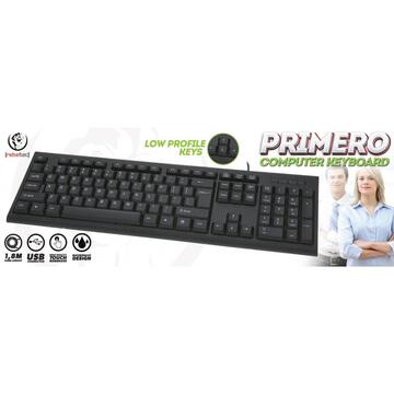 Tastatura Rebeltec PRIMERO keyboard USB Black