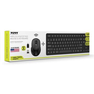 Tastatura Port Designs 900904-US keyboard QWERTY US International Black