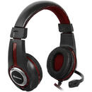 Casti Headphones with microphone DEFENDER WARHEAD G-185 black & red