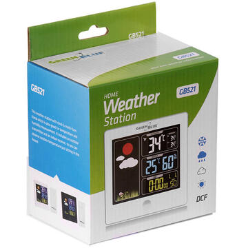 GREENBLUE Wireless Weather Station Outside Sensor Alarm Colorful Display Green Blue GB520