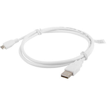 LANBERG USB CABLE 2.0 MICRO AM-MBM5P 1M, WHITE CA-USBM-10CC-0010-W
