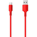 USB TYPE-C 3A CABLE RED SOMOSTEL 3100mAh QUICK CHARGER 1.2M POWERLINE USB-C SMS-BP06 MACARON - 10000+ BENDING STRENGTH