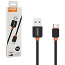 USB CABLE TYP-C 2A BLACK SOMOSTEL 2000mAh QUICK CHARGER 1M POWERLINE SMS-BP03