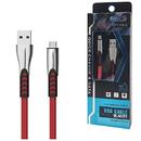 SENBONO CABLE Iphone 2.4A RED FLAT 2400mAh QUICK CHARGER QC 3.0 1M POWERLINE SMS-BW02- METAL PLUGS