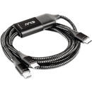 CLUB 3D CAC-1527 USB Type-C, Y charging cable to 2x USB Type-C max. 100W, 1.83m