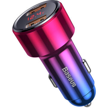 Baseus Car Charger Magic 2x USB QC 3.0 45W Multicolor
