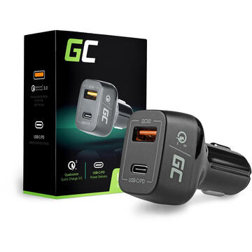 Green Cell CAD33 Car charger USB Quick Charge 42W + USB-C Power Delivery 30W